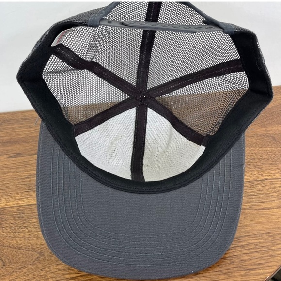 VINTAGE 90s BP British Petroleum Patch Trucker Snapback Hat Cap Gray Workwear - Picture 11 of 15